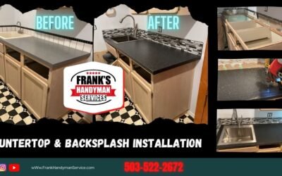 Countertop and backsplash installation