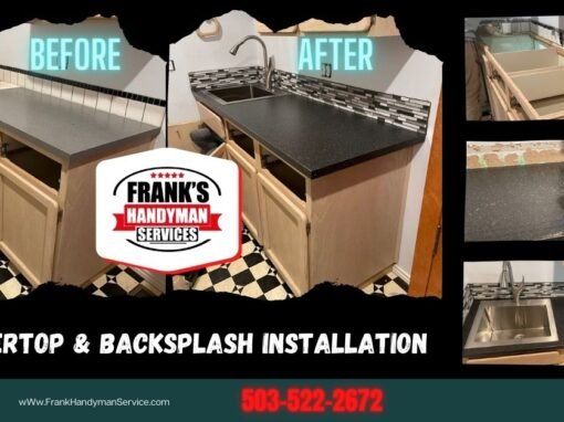 Countertop and backsplash installation
