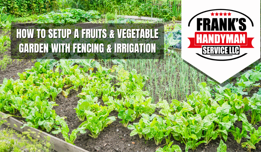 How To Setup A Fruits & Vegetable Garden With Fencing & Irrigation
