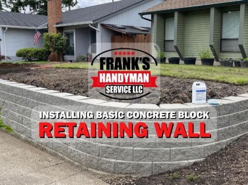Installing Basic Concrete Block Retaining Wall
