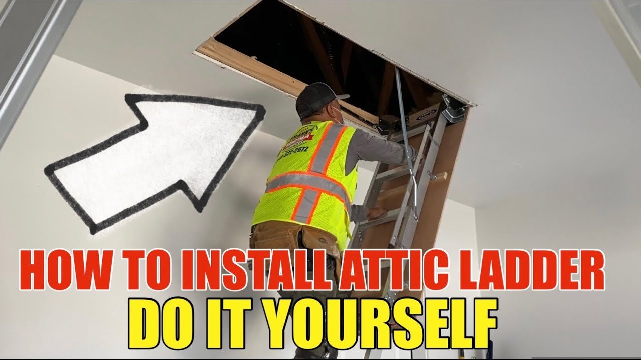How to Install a Werner Aluminum 8-10ft Attic Ladder: Step-by-Step Guide (We Had to Cut a Bigger Opening!)