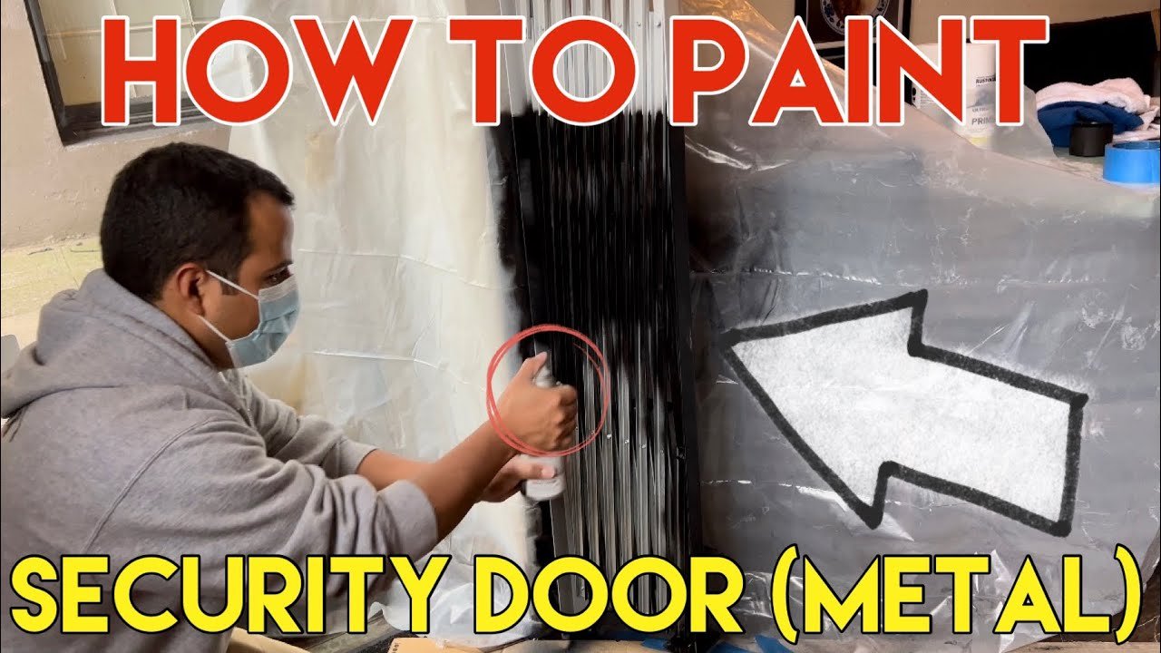 DIY Guide on How to Paint a Metal Security Door in Two Colors (Black & White)