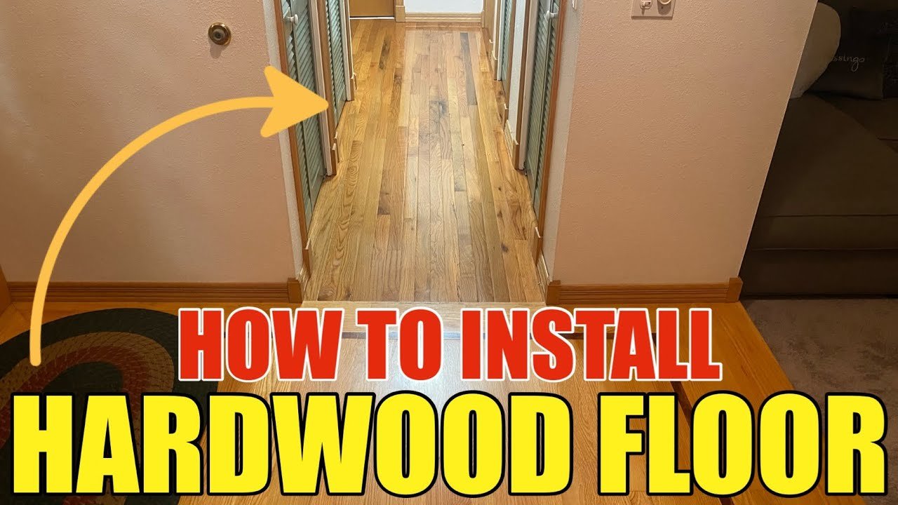 How to Install Bruce Plano Marsh Hardwood Flooring from Home Depot in the Hallway Step by Step