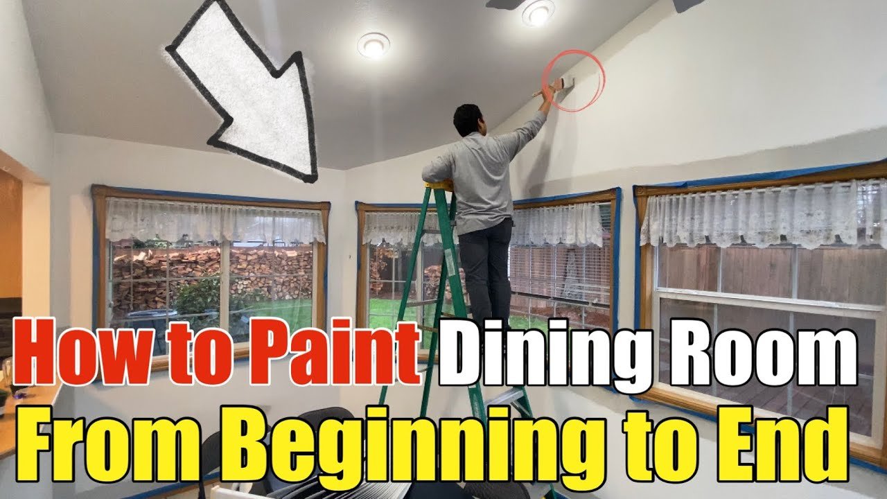How To Paint A Dining Room with Lots of Windows Using Basic Hand Tools: Step-by-Step DIY Guide