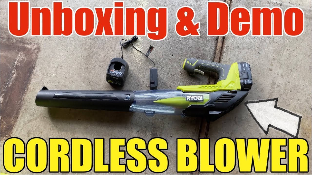 Unboxing & Demonstration of Ryobi ONE+ 18V 100MPH 280CFM Cordless Battery Jet Fan Leaf Blower