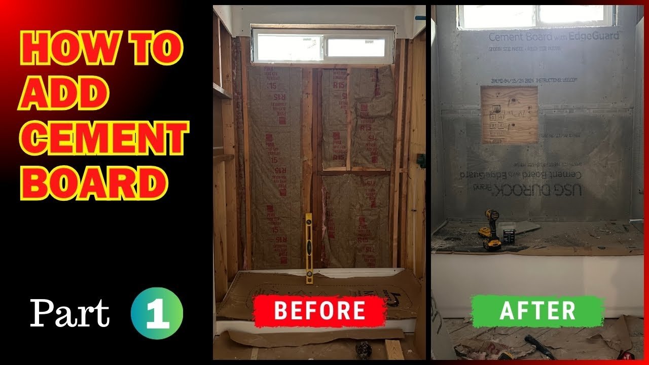 How to Add Cement Board to Bathroom Walls🛠️