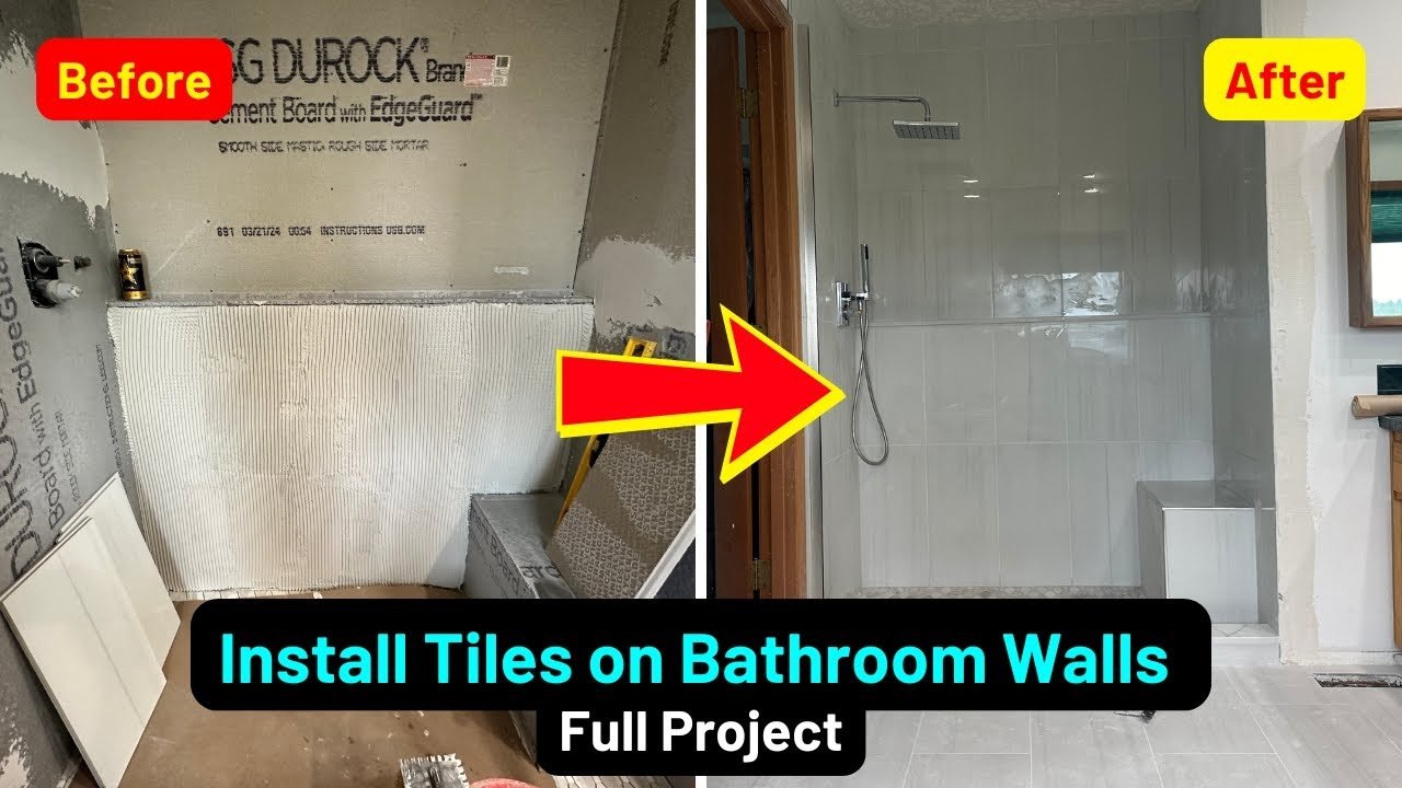 How to Install 12×24 Tiles on Bathroom Walls: Full Project 🛁