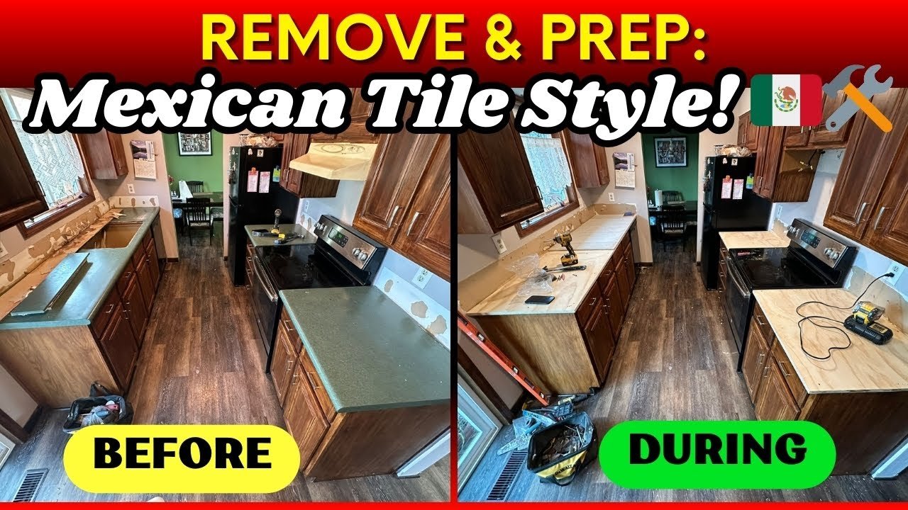 How to Remove Old Countertops and Prepare for Installing Mexican Tiles 🛠️🇲🇽