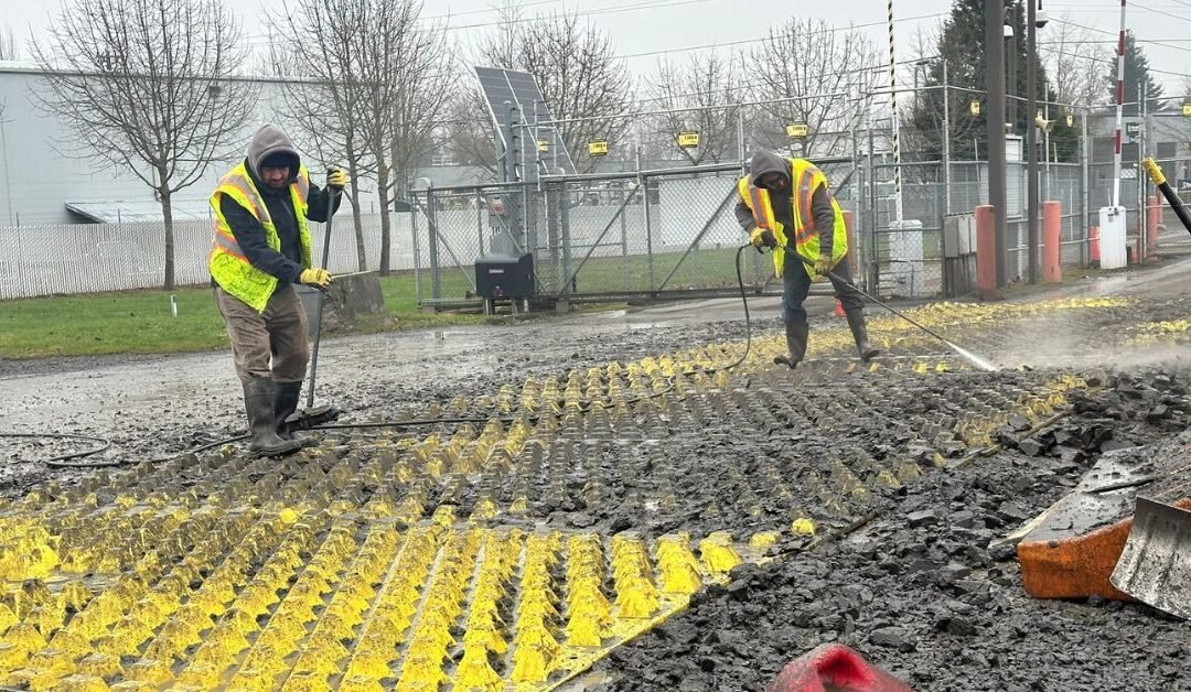 💦 Pressure Washing Trackout Control Mats in Salem, OR