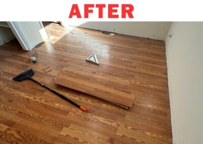 New vinyl flooring installed in Portland home by Frank Handyman Services – After photo